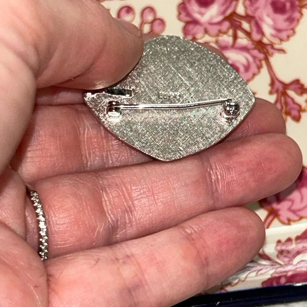Vintage Style Silver and Pearl Brooch